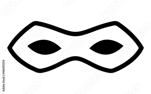 Simple mask to protect secret identity line art vector icon for games and websites