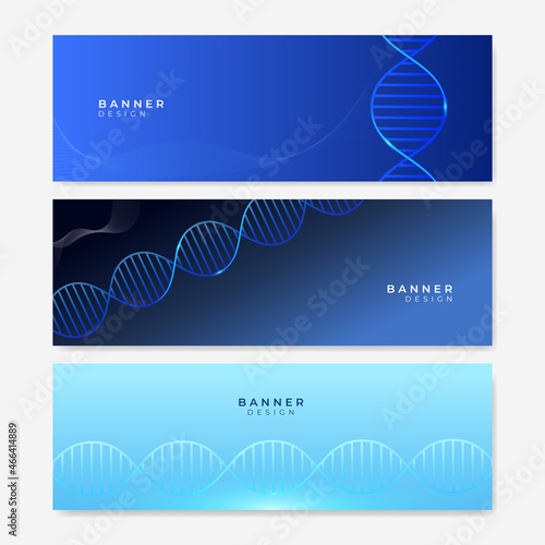Website header or banner design with hexagons pattern. Geometric abstract background with simple hexagonal elements. Medical, technology or science design.
