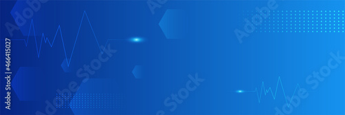 Website header or banner design with medical hexagons pattern. Geometric abstract background with simple hexagonal elements. Medical, technology or science design.