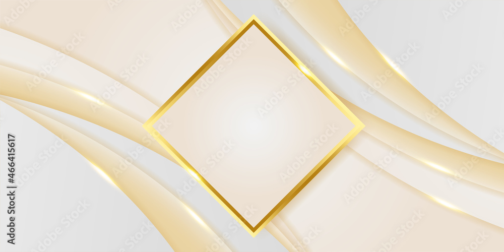 Vecteur Stock Abstract luxury gold background with threads. Luxury polygonal pattern white and