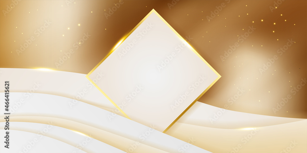 Abstract luxury gold background with threads. Luxury polygonal pattern