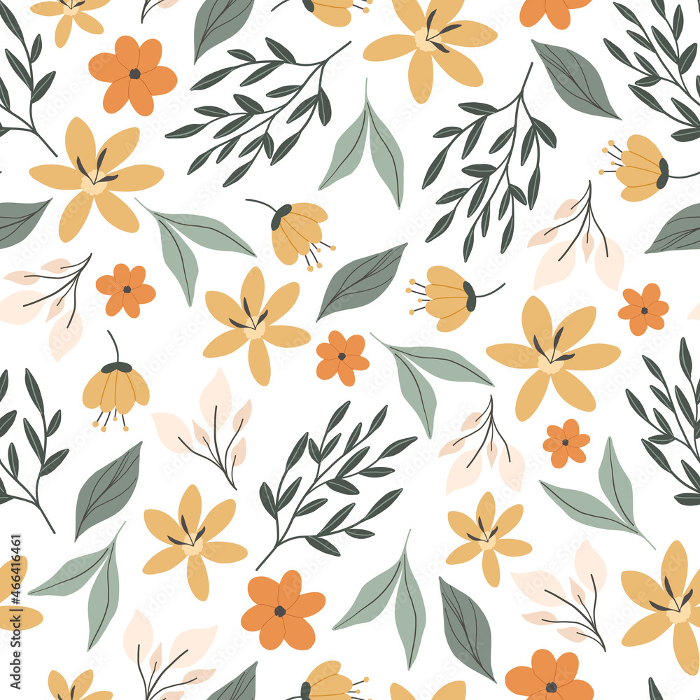 Floral seamless pattern for textile, fabric. Abstract floral background. Pretty floral wallpaper. Floral seamless pattern for textile, fabric. Abstract floral background. Pretty floral wallpaper.
