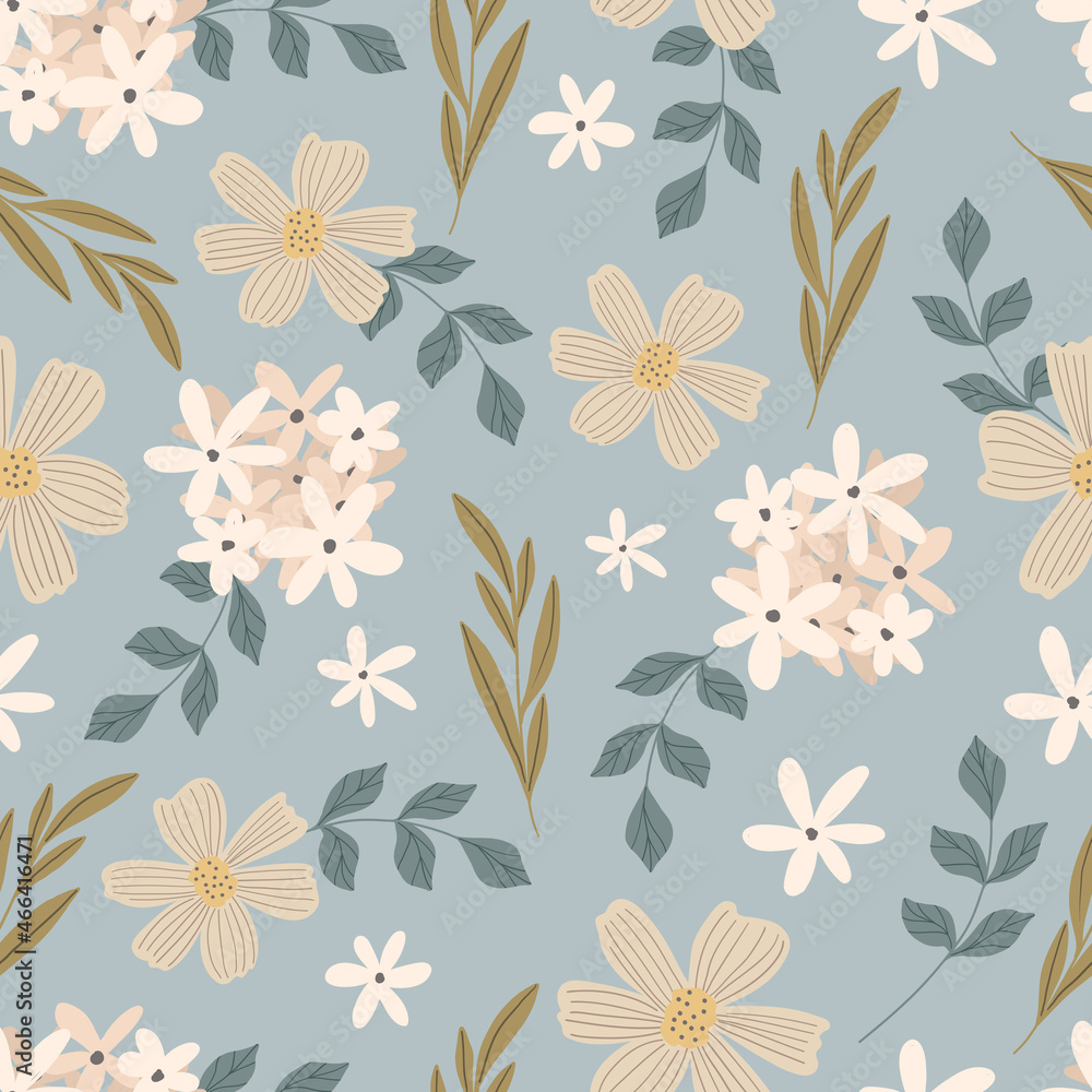 Floral seamless pattern for textile, fabric. Abstract floral background. Pretty floral wallpaper. Floral seamless pattern for textile, fabric. Abstract floral background. Pretty floral wallpaper.