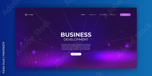 Trendy abstract technology design template for web. Dynamic gradient composition. For landing pages, covers, brochures, flyers, presentations, banners. Corporate web page vector illustration.