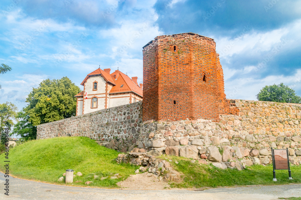 Corner tower of Teutonic castle in Sztum, Poland.