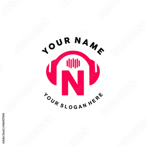 logo letter N music. vector illustration of letter N and headset icon with tone graphic. suitable for application logos, music studios, music industry and others Free Download logo letter N music. vector illustration of letter N and headset icon with tone graphic. suitable for application logos, music studios, music industry and others - GFXLoad