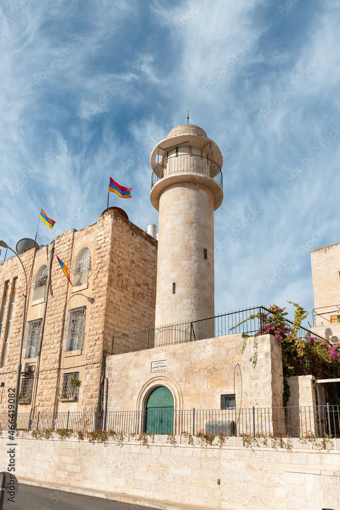 The Old  mosque are in the Jewish Quarter in the old city of Jerusalem, Israel