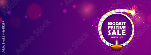Biggest festive sale banner design concept for advertising and free space for your text.
