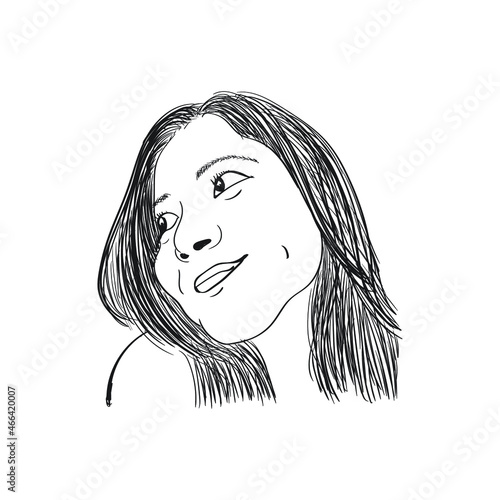 spoiled woman hand image.
woman face vector illustration