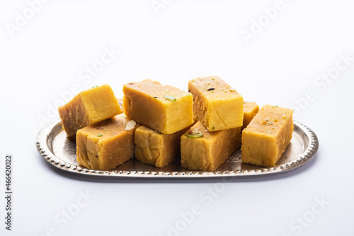 mysore pak is a delicious indian sweet photo