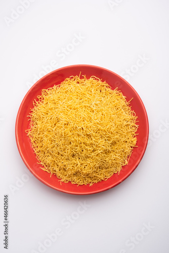 Besan sev for chat or bhel photo