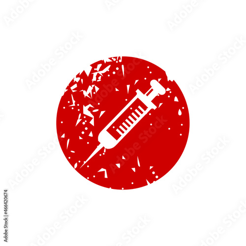 covid-19 vaccine sign. the logo has been vaccinated against the corona virus. the stamp has been vaccinated against the covid-19 coronavirus vaccine campaign