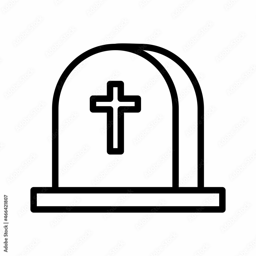 Funeral Gravestone Icon Design Vector Template Illustration Funeral Gravestone Icon Design Vector Template Illustration