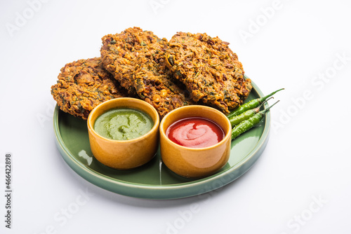 Mixed dal vada snack from India photo