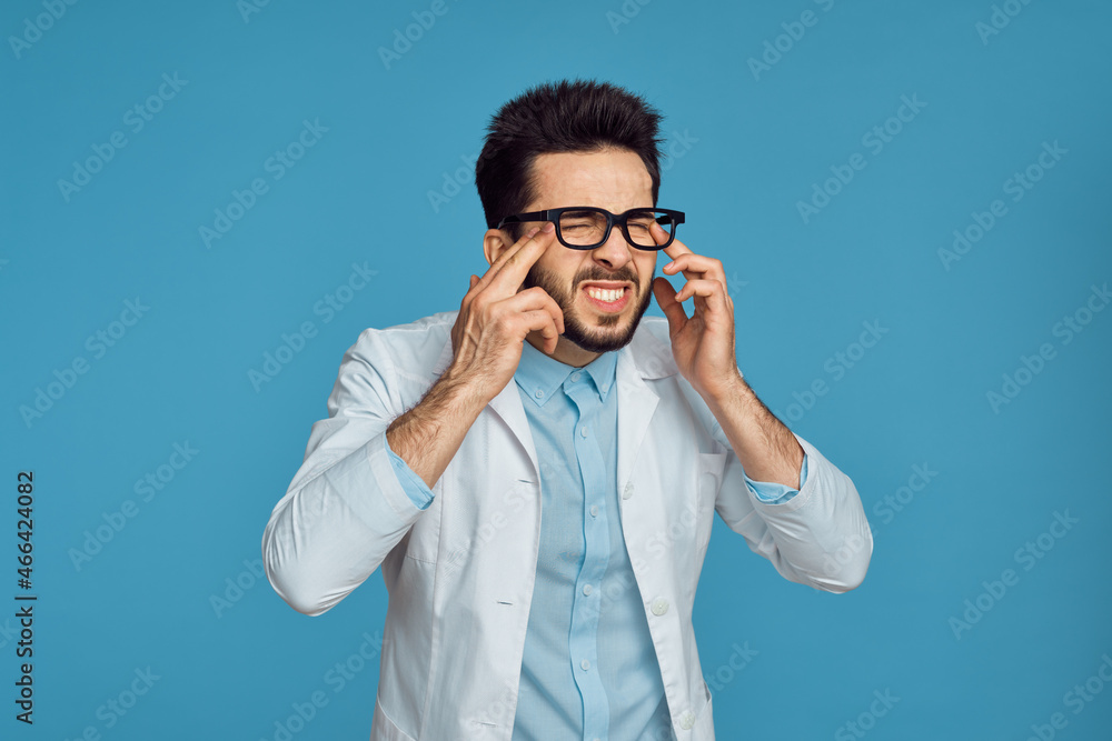male doctor in white coat stethoscope hospital professional male doctor in white coat stethoscope hospital professional