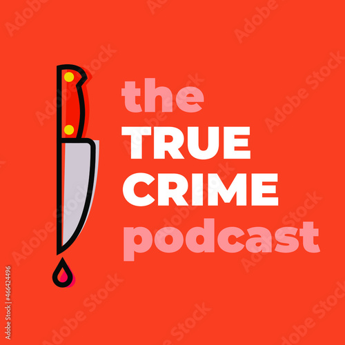 Detective podcast cover. Design template for an online broadcast, crime stories. Suitable for advertising, poster, flyer, invitation, cover, web page