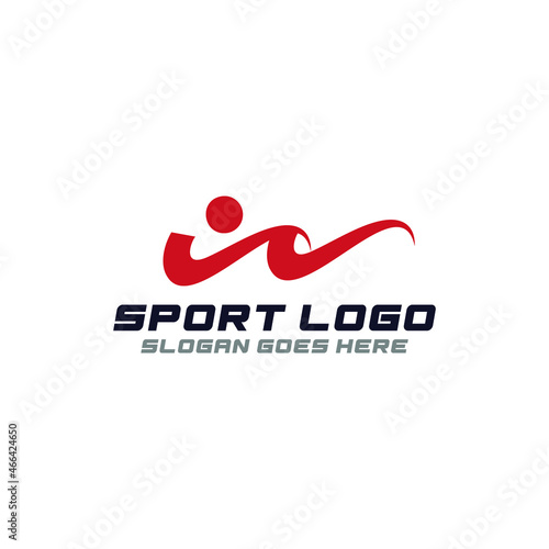 W sport logo. W letter sports theme. suitable for sports identity, business and applications