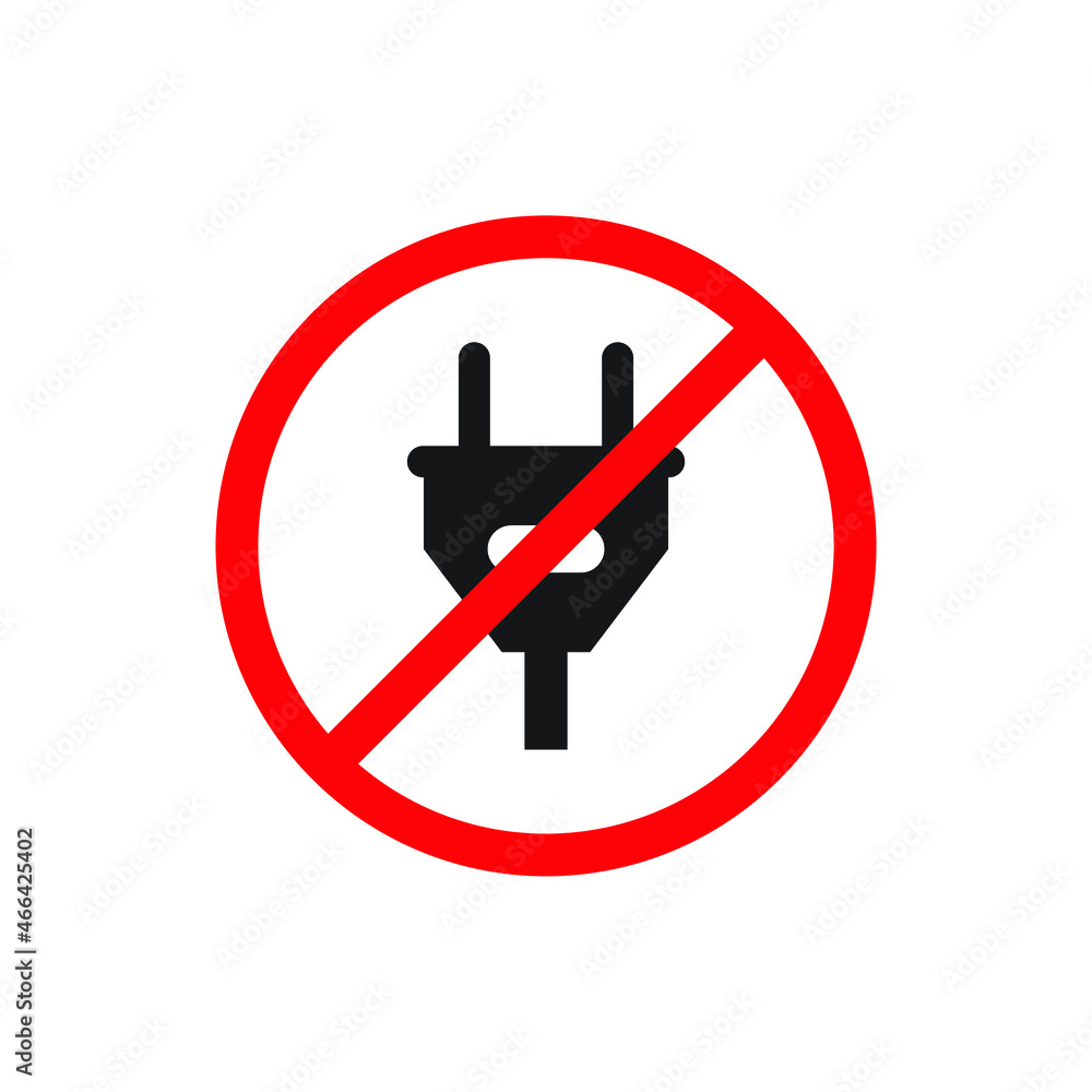 Do not plug connect icon design vector illustration Do not plug connect icon design vector illustration