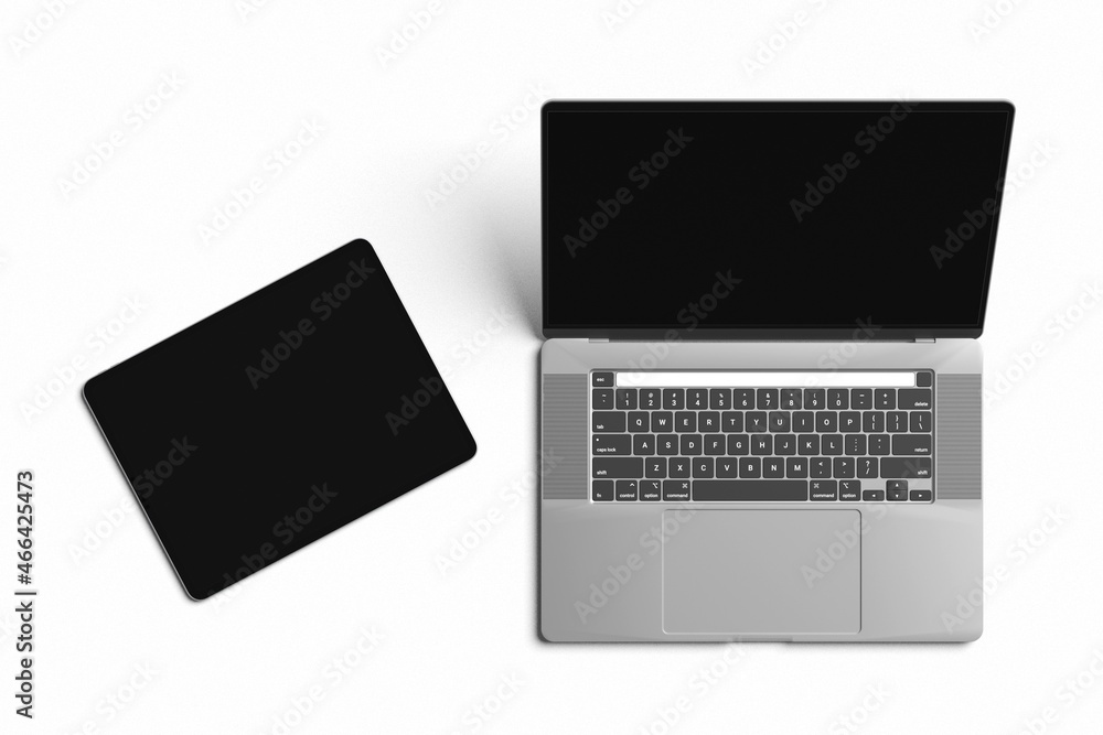 Laptop and Tap Mockup Laptop and Tap Mockup