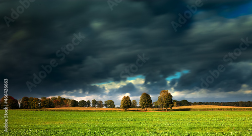 Jesienny Krajobraz z Chmurami  © Wojciech Lisiński