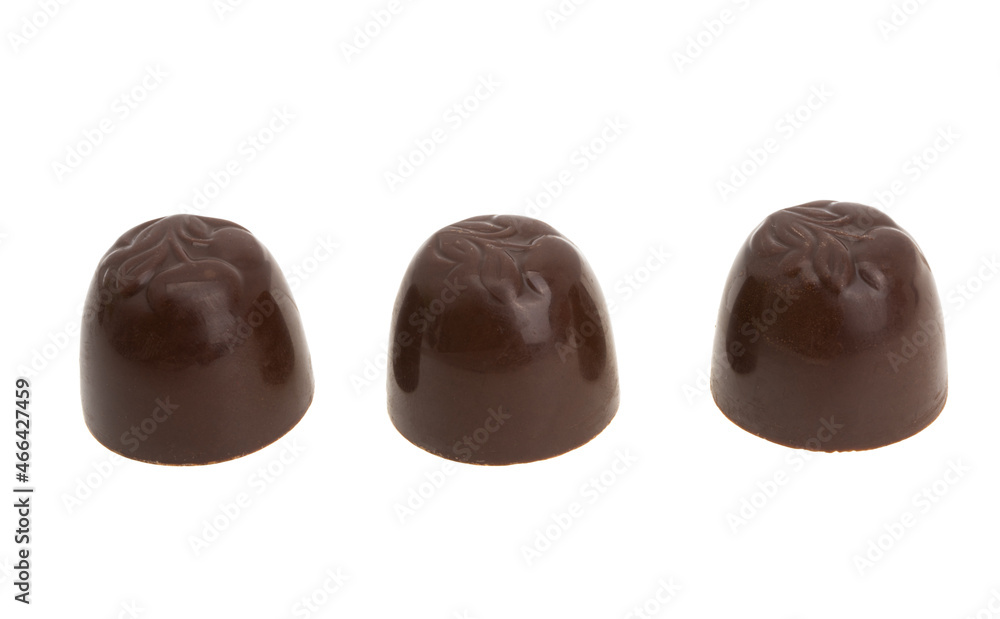 chocolate candies with cherries isolated chocolate candies with cherries isolated