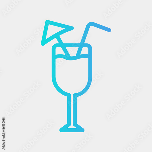 Drink icon vector illustration in gradient style about summer, use for website mobile app presentation