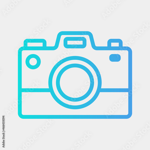 Camera icon vector illustration in gradient style about summer, use for website mobile app presentation