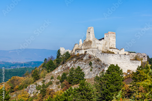 The residence of Countess Elizabeth Bathory. Historical castle Cachtice in Slovakia. photo