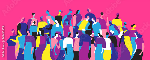 Gruppo di persone della comunità che parlano e interagiscono tra di loro