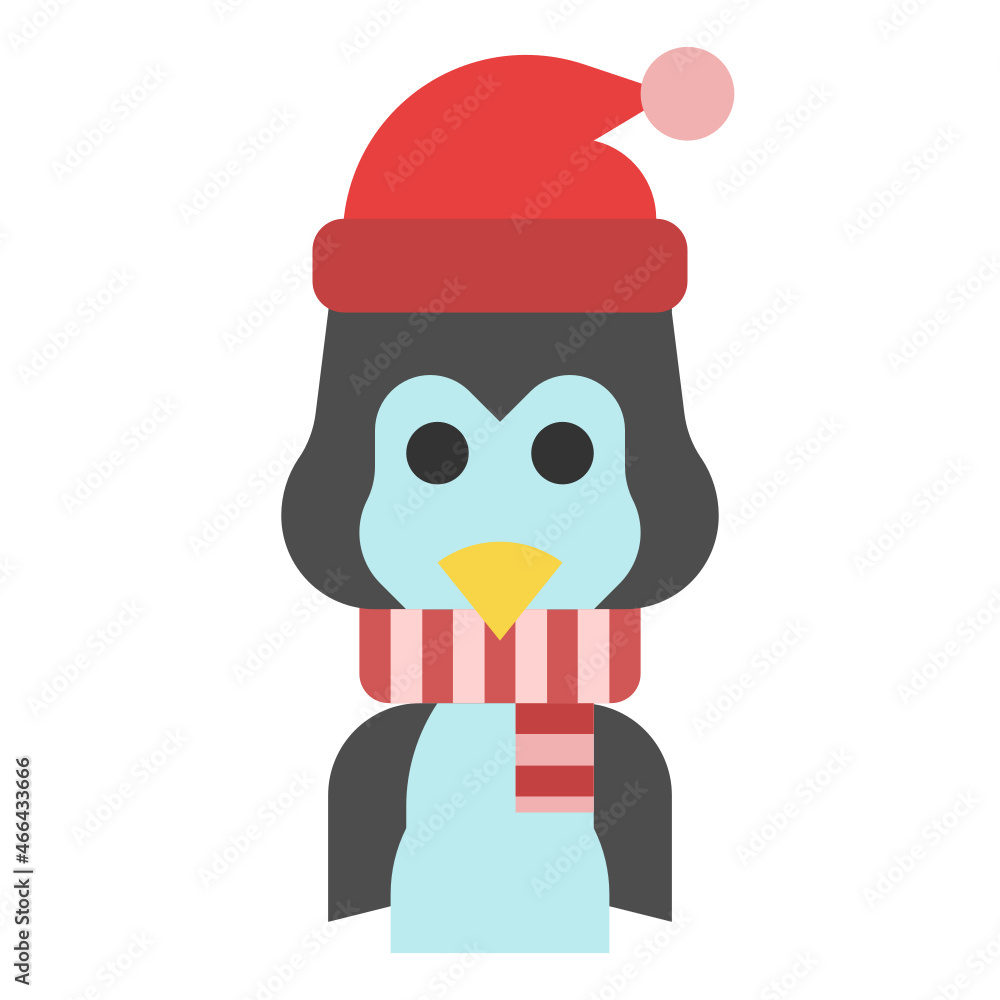 penguin line icon