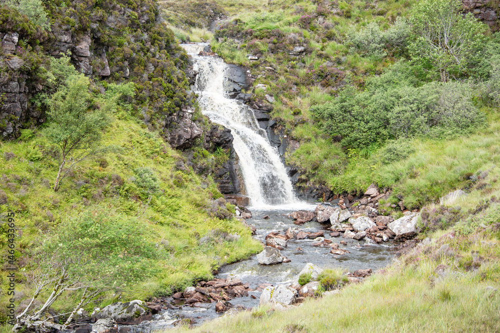 Waterfall in the mountains of Scotland