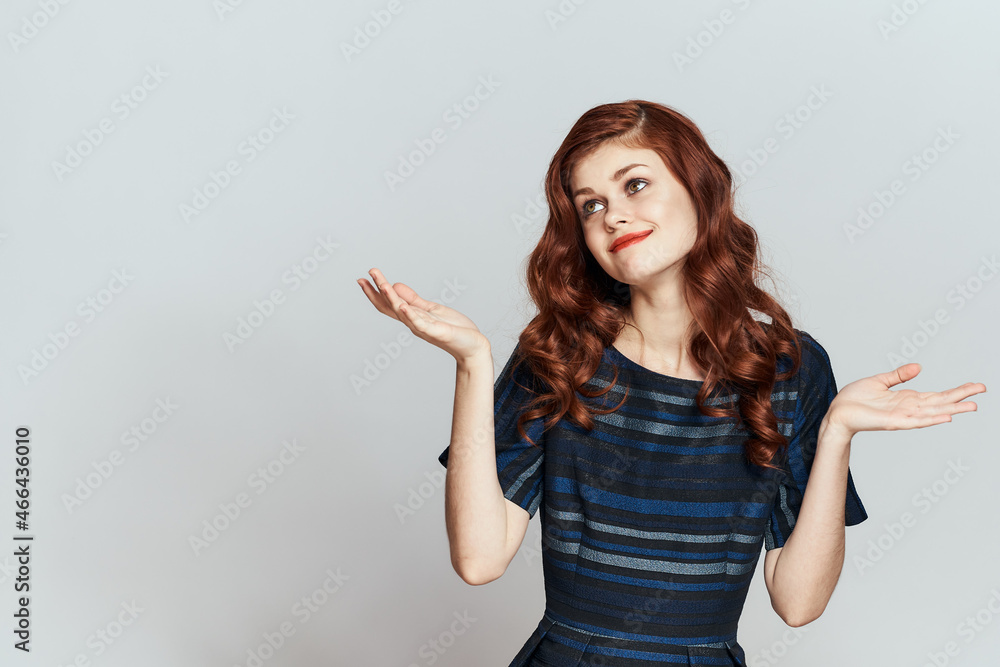 woman in dress red lips hairstyle k-studio attractive look woman in dress red lips hairstyle k-studio attractive look