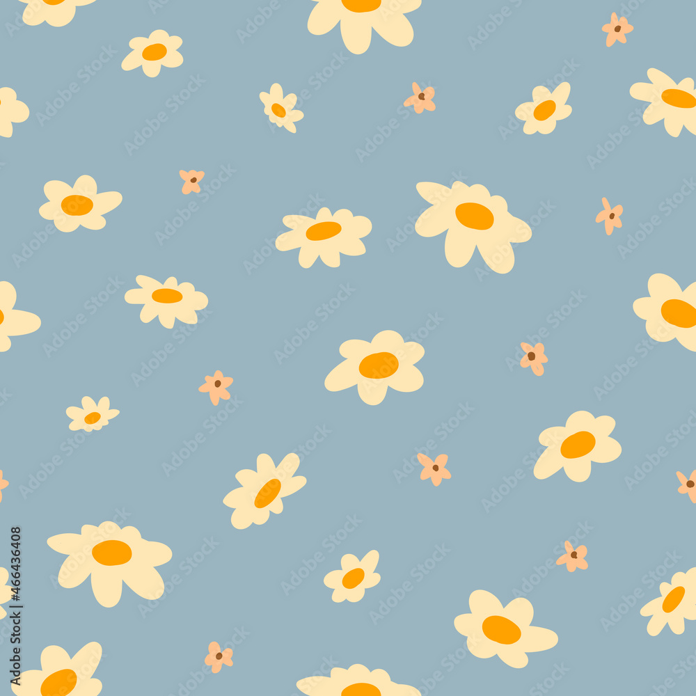 Obraz premium Floral seamless pattern for textile, fabric. Abstract floral background. Pretty floral wallpaper.