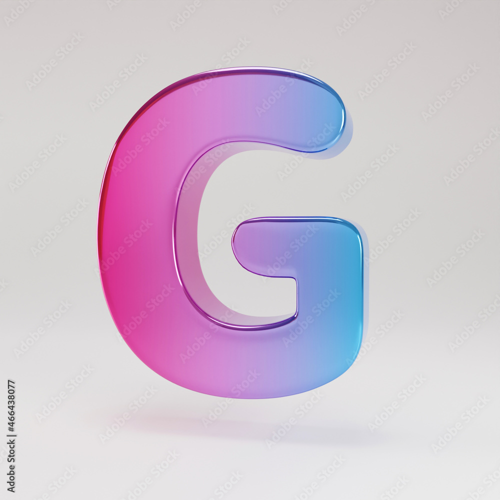 Glossy uppercase letter G with gradient. font with glitter isolated on white background. Glossy uppercase letter G with gradient. font with glitter isolated on white background.
