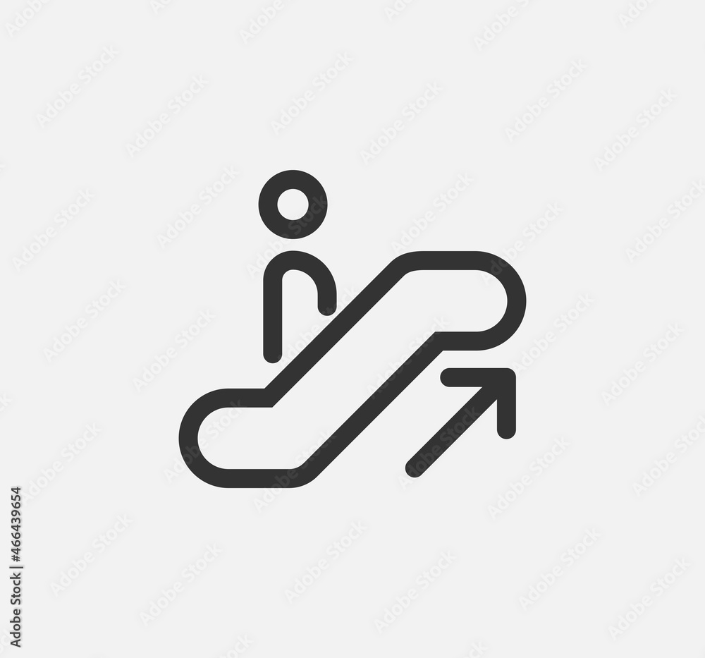 Escalator, elevator vector icon. Public navigation vector illustration. Escalator, elevator vector icon. Public navigation vector illustration.
