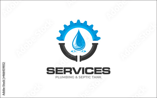 Illustration graphic vector of septic tank clean service logo design template-05