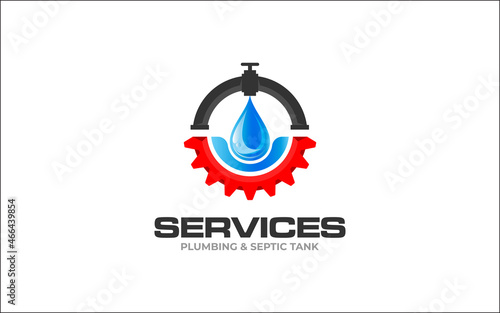 Illustration graphic vector of septic tank clean service logo design template-05