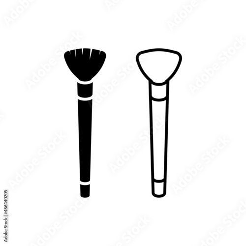cosmetic makeup brush flat vector icon