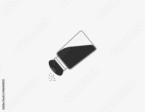 Pepper, salt, shaker icon. Vector illustration. Flat design.