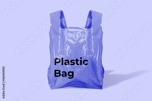 Purple plastic grocery bag