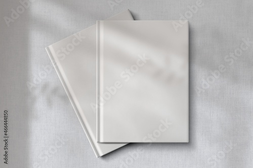 Minimal blank white book cover, design space