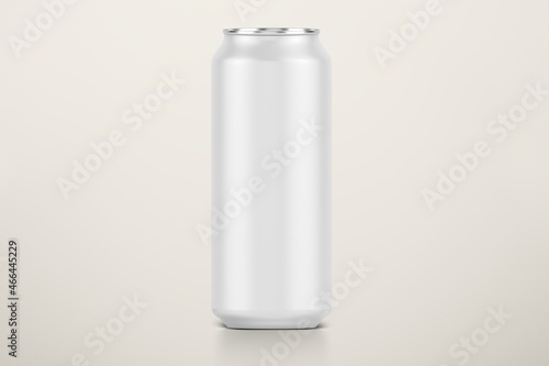 Empty beverage aluminum can with design space photo