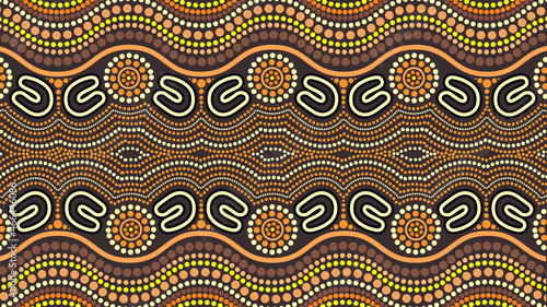 Aboriginal dot design seamless background