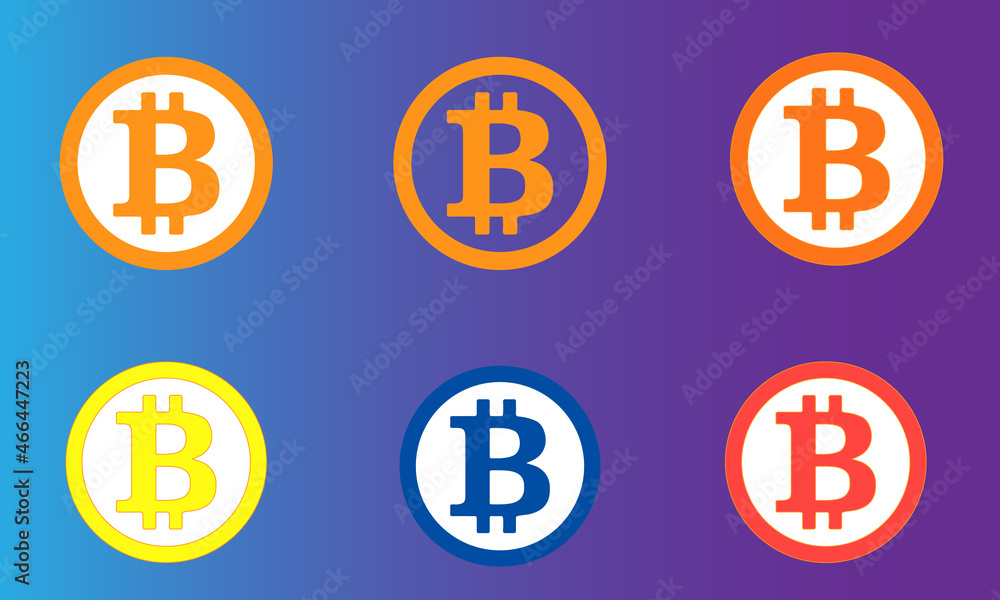 bitcoin in different colors bitcoin in different colors