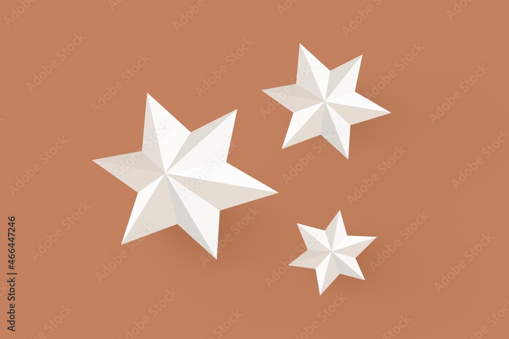 White 3D Christmas star, festive ornament White 3D Christmas star, festive ornament