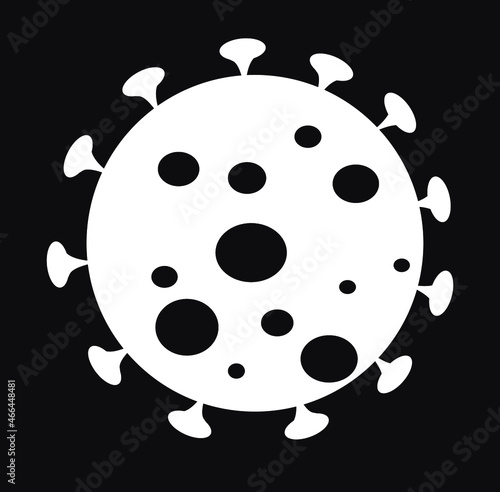 Stop coronavirus COVID19 biohazard sign vector illustration. Coronavirus COVID19 icon, pandemic, epidemic control. Dangerous virus icon illustration, covid19 background