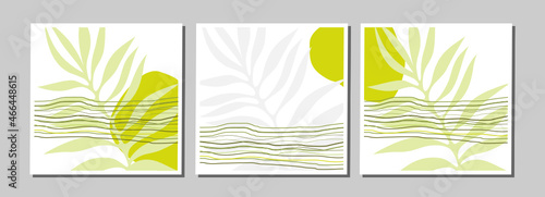 poster, leaves, lines, abstraction, nature, spa, bio, eco, natural, nature, paintings, plants, green,