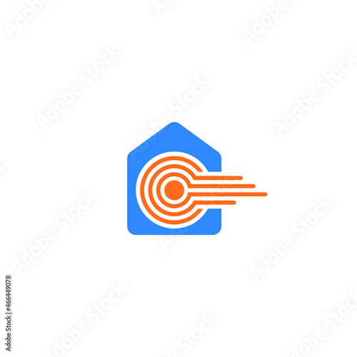 home target logo design, real estate and mortgage vector icon.