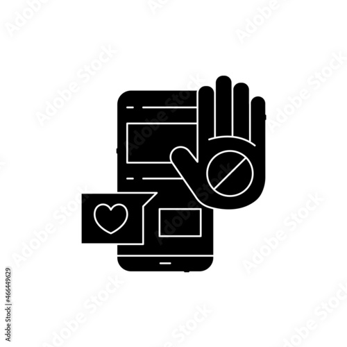 Leaving social networks olor line icon. Pictogram for web page, mobile app, promo