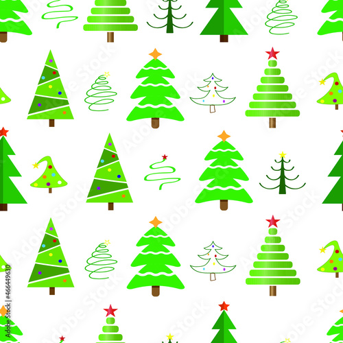 Vector seamless pattern of christmas tree